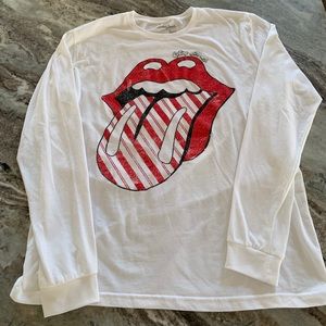 Candy Cane Rolling Stones Long Sleeve Shirt